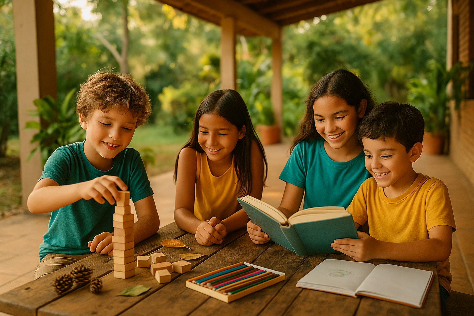 Niños aprendiendo en Escala Libre